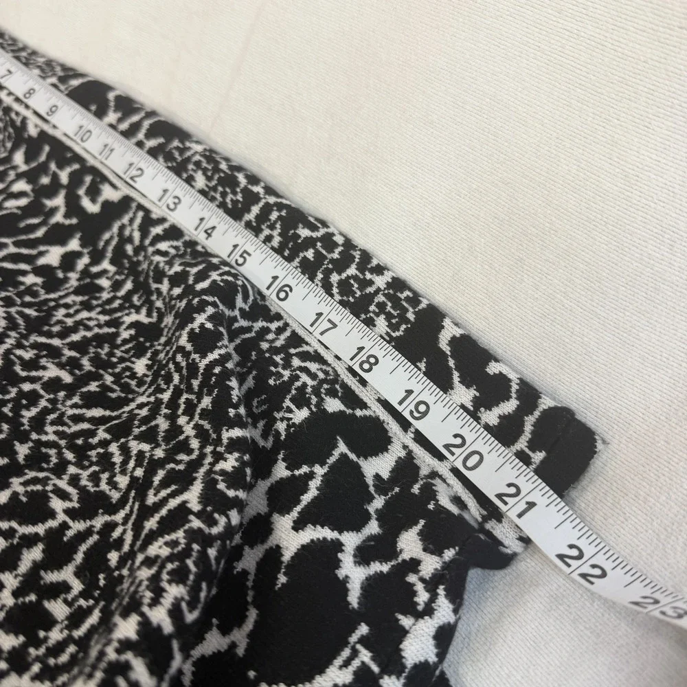 Lane Bryant Heavy Knit A-line Skirt Black White Animal Print 22/24 Plus